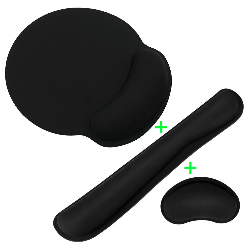 New Wrist Rest Mouse Pad Memory Foam Superfine Fibre Wrist Rest Pad Ergonomic Mousepad for Typist Office Gaming PC Laptop