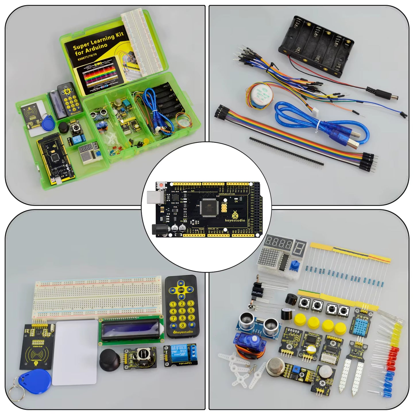 Updated Version Super Starter Kit for Mega 2560R3 for UNOR3 Board Compatible with Arduino Starter Kit +Tutorial