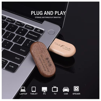 USB 3.0 High Speed LOGO Wooden Box Personal Logo Customer Pendrive 8GB 16GB 32GB 64GB USB Flash Drive Pen Drive U Disk