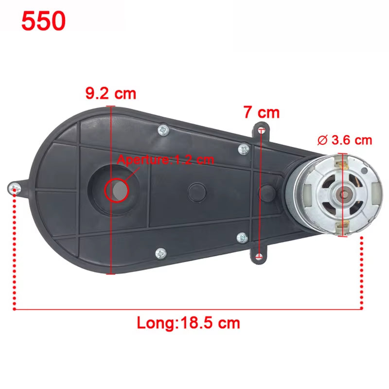 Children'S Electric Car Gearbox with 12V and 6V DC Motor,Kid'S Car Engine 550 and 390, High Speed Motor for Remote Control Car
