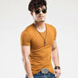 2025 Brand New Men T Shirt Tops V Neck Short Sleeve Tees Men'S Fashion Fitness Hot T-Shirt for Male Man T-Shirt Size 5XL