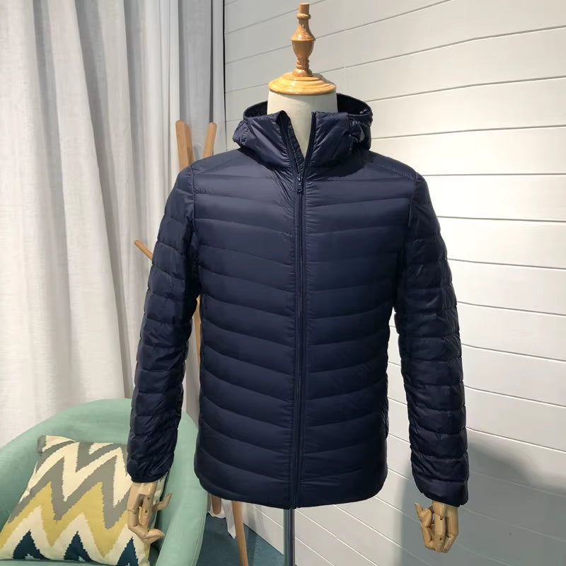 Man 90% Duck down Hooded Jacket Winter Autumn Coat Men Ultra Light Jackets Warm Outwear Parkas Outdoors Campaign Clothes