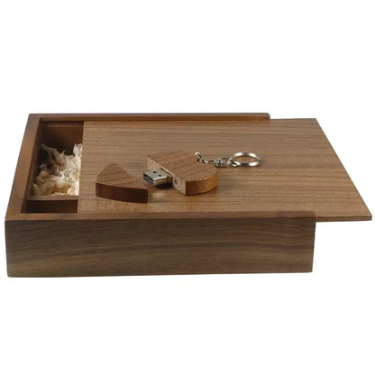 USB 2.0 Flash Drives Photography Wooden Photo Album Box Pen Drive Free Logo 16GB 32GB 64GB 128GB Creative Gift USB Stick