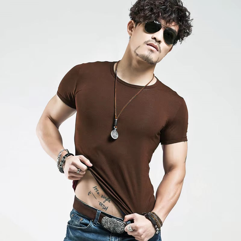 2025  Brand New Men T Shirt 10 Colors Fitness Mens T-Shirts V Neck Man T-Shirt for Male Clothing Tshirts S-5XL Tops Tees