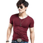 2025  Brand New Men T Shirt 10 Colors Fitness Mens T-Shirts V Neck Man T-Shirt for Male Clothing Tshirts S-5XL Tops Tees
