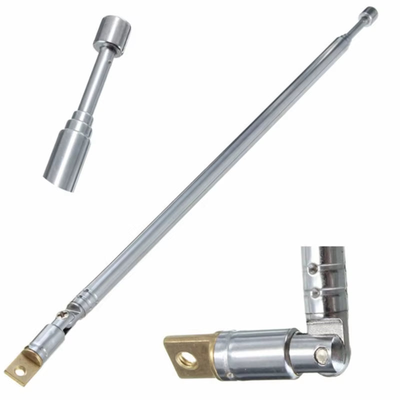 Antenna Radio Portable 4 Sections TV Antenna Telescopic Rotatable Antenna Aerial for Radio TV Antenna Rod Telescopic Antenna