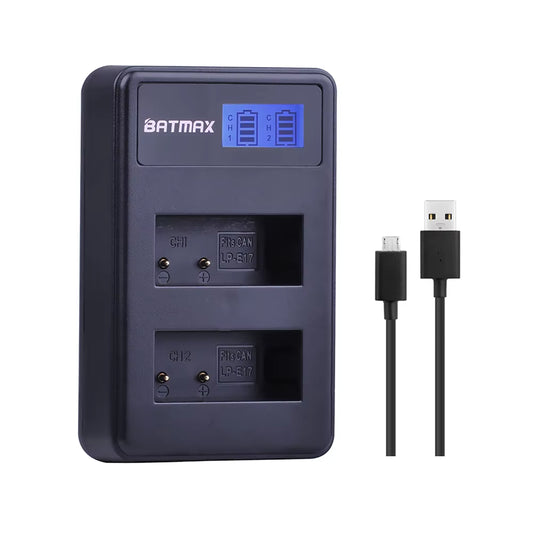 1040Mah LP-E17 LP E17 Camera Battery + LCD Dual USB Charger for Canon EOS M3 M5 M6 750D 760D T6I T6S 800D 8000D Kiss X8I