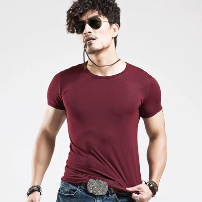 2025  Brand New Men T Shirt 10 Colors Fitness Mens T-Shirts V Neck Man T-Shirt for Male Clothing Tshirts S-5XL Tops Tees