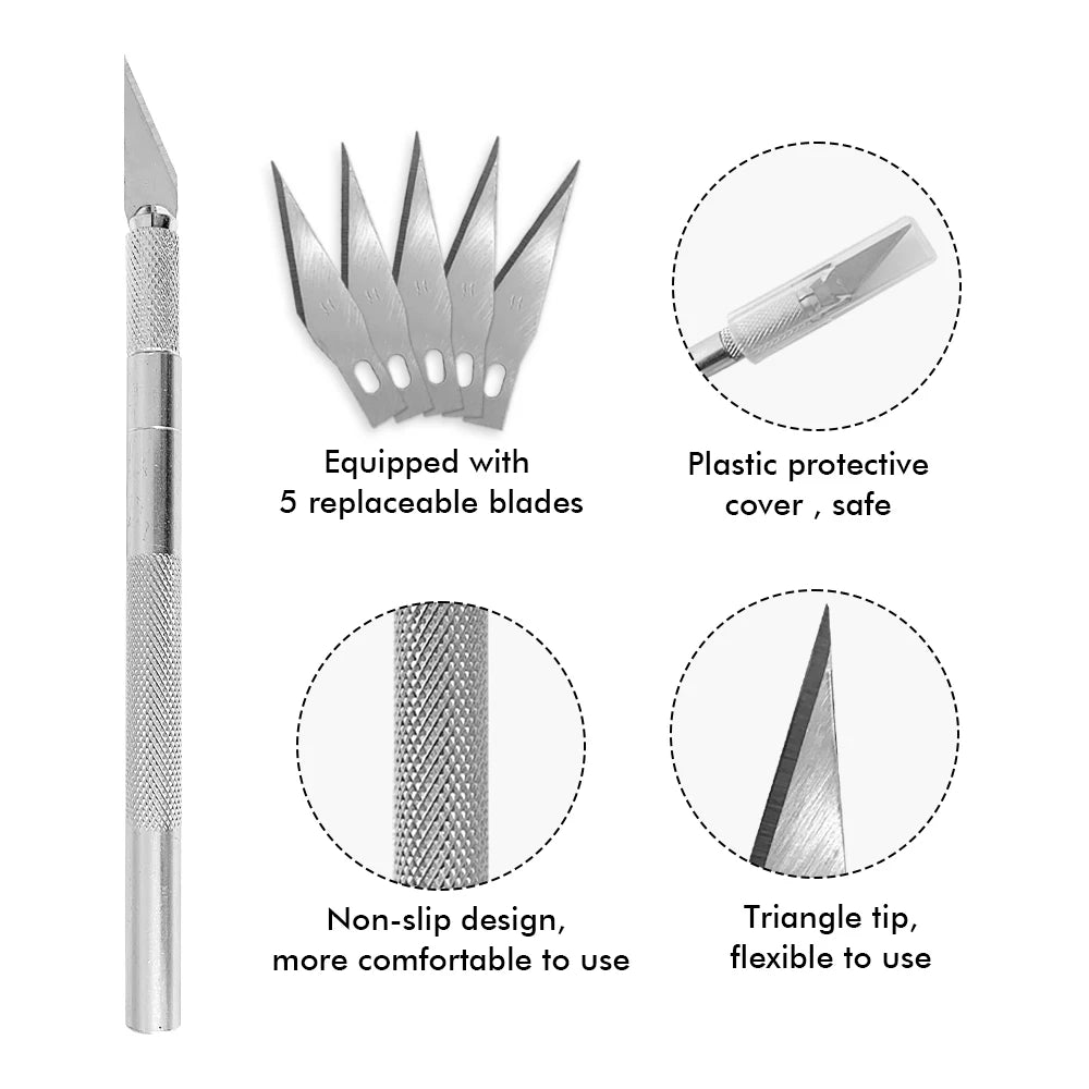 10Pcs Car Wrapping Vinyl Tool Kit Window Film Tint Tools Car Wrap Sticks Edge Trimming Squeegee Tinting Felt Edge Squeegee