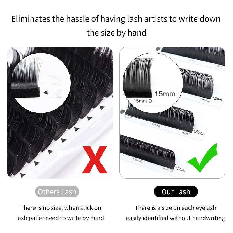 Custom Your Logo Individual Eyelash Extension Silk Lashes Russian Volume Classic Eyelash Extensions for Makeup