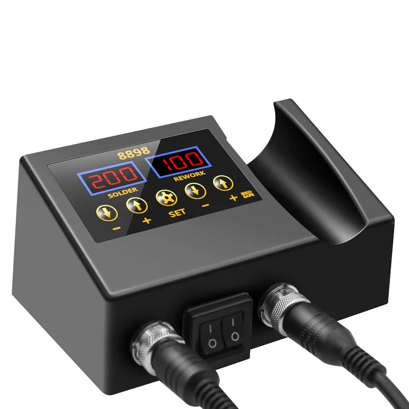 8898 Soldering Station Portable Digital Hot Air Gun BGA Rework Solder Station Hot Air Blower Heat Gun Desoldering VS 8586D 8586