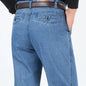 New Arrival Stretch Jeans for Men Spring Autumn Male Casual High Quality Cotton Regular Fit Denim Pants Dark Blue Baggy Trousers