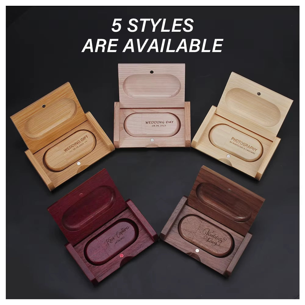 USB 3.0 High Speed LOGO Wooden Box Personal Logo Customer Pendrive 8GB 16GB 32GB 64GB USB Flash Drive Pen Drive U Disk