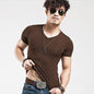 2025 Brand New Men T Shirt Tops V Neck Short Sleeve Tees Men'S Fashion Fitness Hot T-Shirt for Male Man T-Shirt Size 5XL