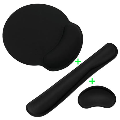 New Wrist Rest Mouse Pad Memory Foam Superfine Fibre Wrist Rest Pad Ergonomic Mousepad for Typist Office Gaming PC Laptop