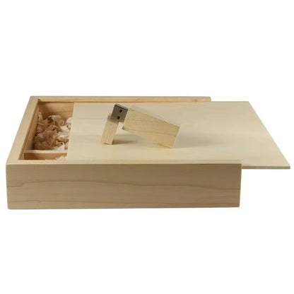 USB 2.0 Flash Drives Photography Wooden Photo Album Box Pen Drive Free Logo 16GB 32GB 64GB 128GB Creative Gift USB Stick