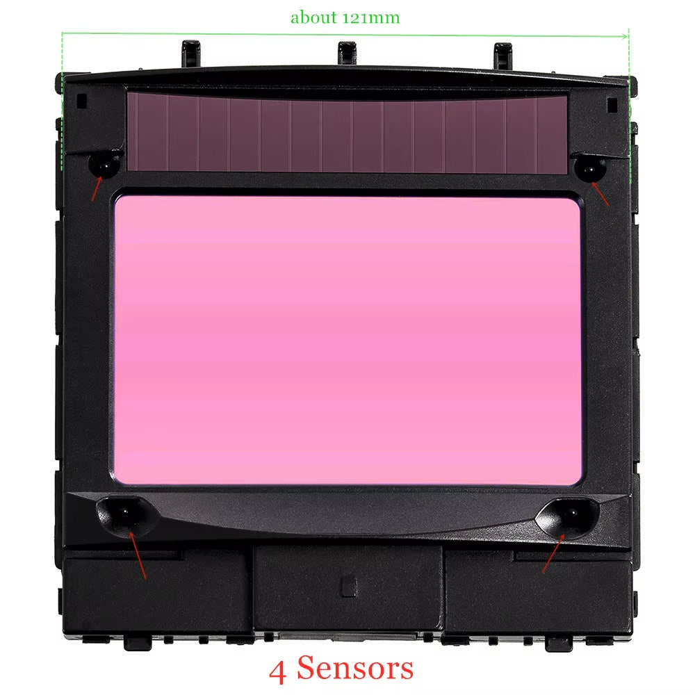 Professional Welding Helmet 100*65Mm 1111 4 Sensors Grinding DIN 3/4-13 MMA MIG TIG EN379 Solar Auto Darkening Welding Mask