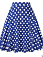 2025 Summer Midi Skirt Runway Vintage Rockabilly Sundress Red Womens Sexy Pinup 50S Cotton Polka Dot Pattern Skater Streetwear