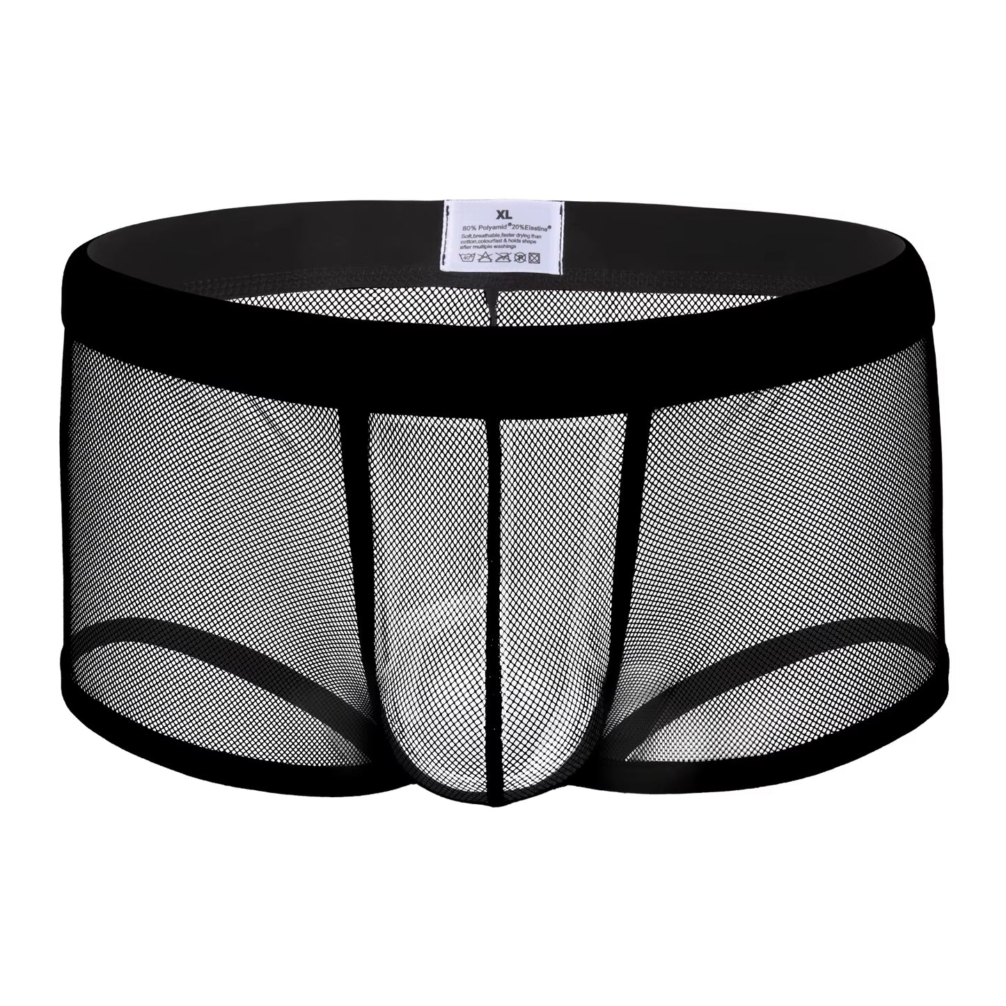 Boxers Men Mesh Sheer Underwear Sexy Man Transparent Boxer Shorts Underpants Trunks Cueca Panties See-Through Bottoms