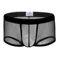 Mesh Boxers Men Transparent Underwear Man Cueca Sexy Boxer Shorts Hollow Lingerie Underpants Panties Trunks